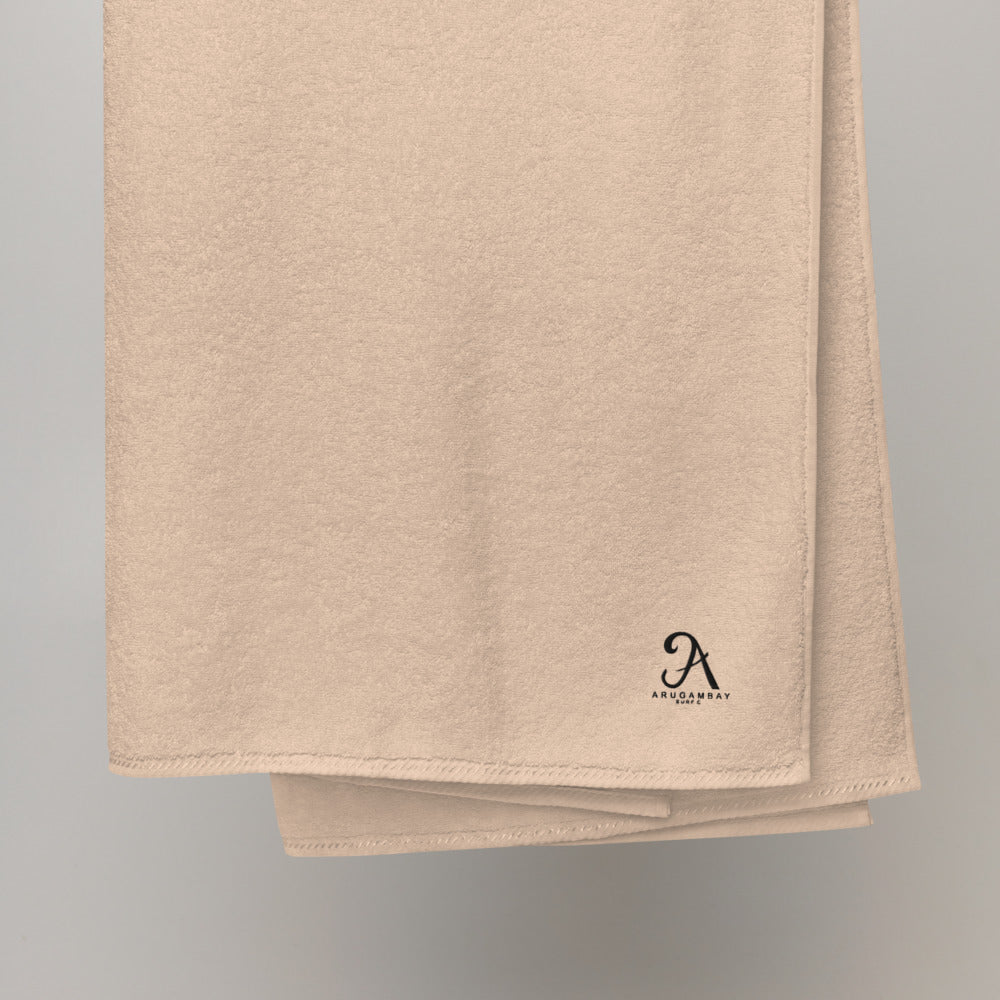 ArugamBay Surf Co towel Cotton Black Embroidered