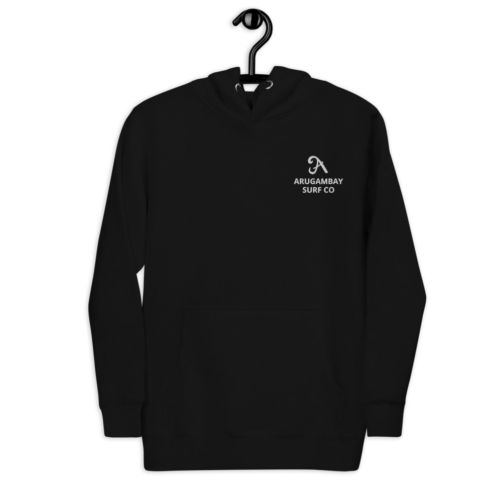 ArugamBay Surf Co Embroidered Unisex Hoodie Black