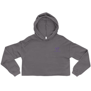 Oksy Life Style Embroidered Crop Hoodie